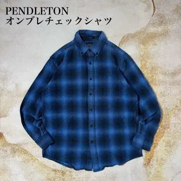 구제 의류 PENDLETON 옴브레 체크 긴팔 셔츠