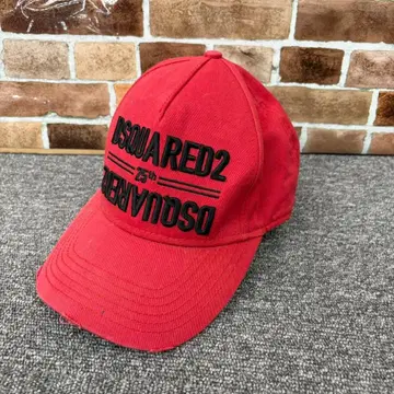 B14.DSQUARED2 디스퀘어드 25주년 캡 모자 레드