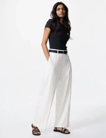 [ 새상품 ] UNIQLO 스마트 와이드 팬츠 긴 길이 M