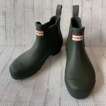 HUNTER 다크 그린 숏부츠 UK3 22cm, 22.5cm