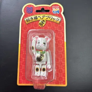 [ 미사용 ] 마네키네코 베어브릭 화이트 MEDI COM TOY