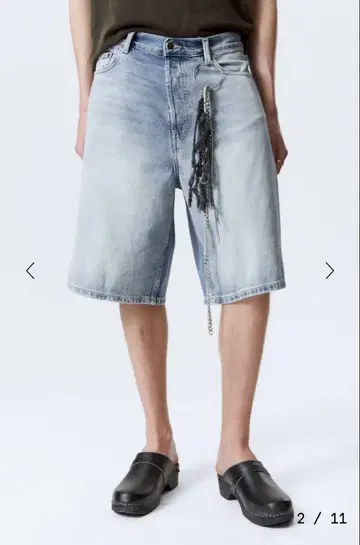 WEEKDAY Astro Denim Loose Shorts 남성용