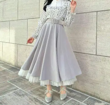 an another angelus 파니에 서큘러 스커트 그레이