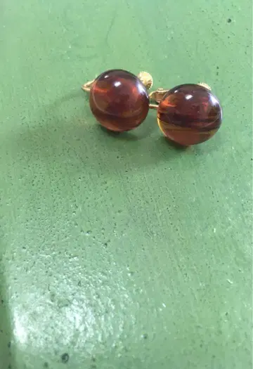 브라운 골드 비침이 있는 빈티지 귀찌 아슈페 프랑스 벼룩시장 구제 의류