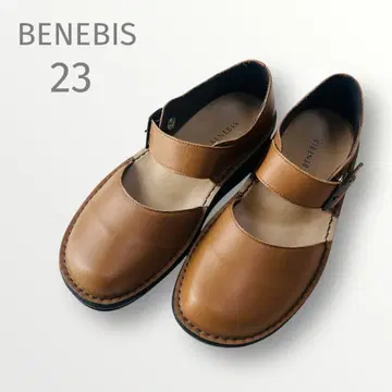 컨디션 최상 BENEBIS 베네비스 스트랩 신발 브라운 23