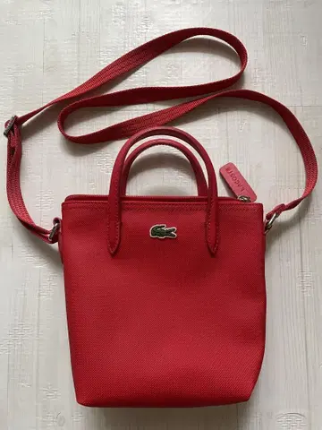 LACOSTE 레드 토트백