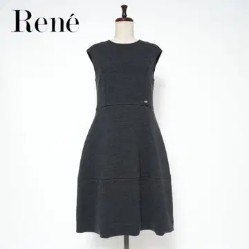 새상품급 Rene 니트 플레어 원피스 차콜 그레이 사이즈 36*ZC856