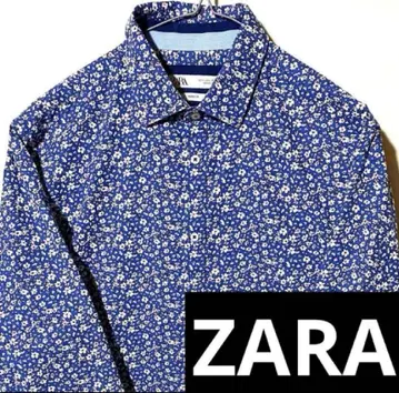 ZARA L 사이즈 긴팔 올 패턴 꽃무늬 셔츠