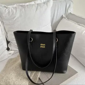 블랙 PU 토트백