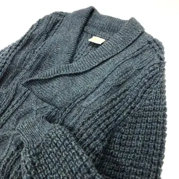 아일랜드 제조 빈티지 울 니트 스웨터 그린 남성용 L