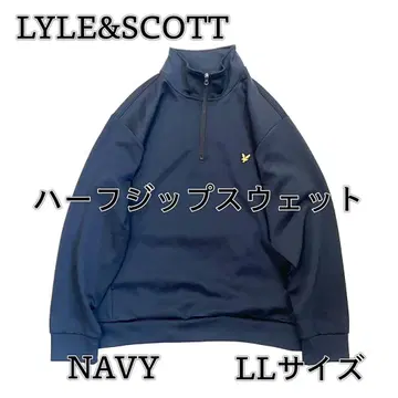 [ LYLE&SCOTT ] 남성용 골프 하프 지퍼 맨투맨 NAVY LL