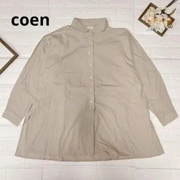 coen / 코엔 7부 소매 셔츠 원피스 베이지 F 성숙/러블리