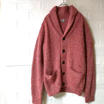 UNIQLO 숄카라 긴팔 가디건 핑크 계열 M