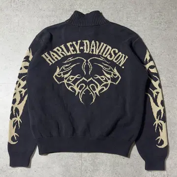 90s Harley-Davidson 코튼 드라이버 니트 뜨개질
