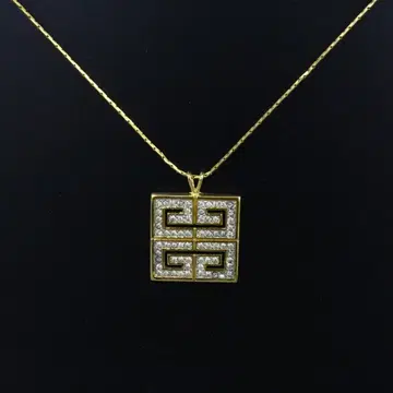새상품급 GIVENCY 목걸이 골드 빈티지 4G x 큐빅