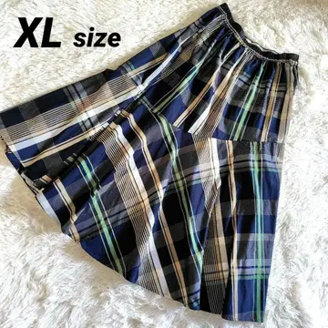 anyfam 플레어 스커트 빅 루즈 절개 라인 XL 체크