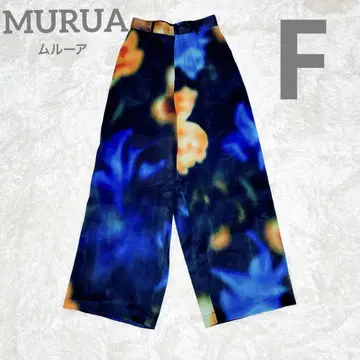 MURUA 무루아 셰이드 플라워 와이드 팬츠 F