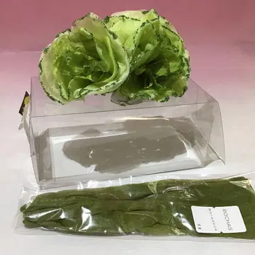 92296 헤어 액세서리 시스루 라메 장갑 그린 계열 파티 정장