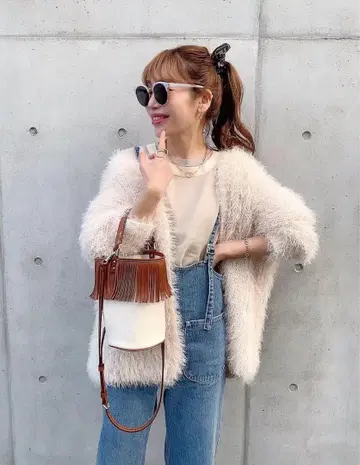 [ 새상품급 ] Baybee 샤기 가디건 아이보리