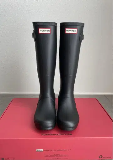 [ 24cm ] HUNTER 롱 레인부츠 레인슈즈 블랙