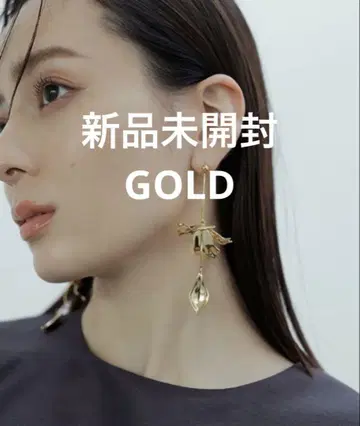 [ 미개봉 새상품 ] anuans 플라워 모티브 메탈 귀찌 GOLD