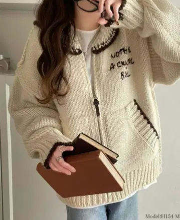 니트 로고 가디건 ZARA UNIQLO GU GAP GRL