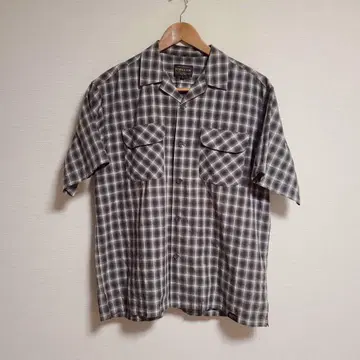 PENDLETON 펜들턴 오픈 카라 셔츠 반팔 체크 옴브레