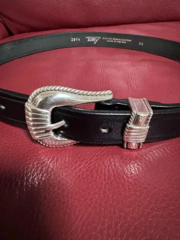 TORY LEATHER CREASED BELT