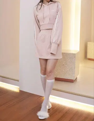 POMME d'amour Pd' hoodie setup baby pink