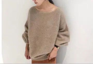 Plage Fur 볼륨 소매 풀오버 플라주