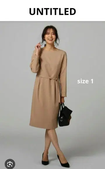 UNTITLED 언타이틀 벨트 긴팔 원피스