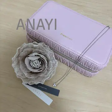 [ 새상품 ] ANAYI 핑크 트위드 코사지