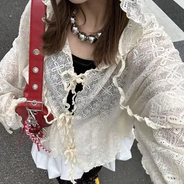 CIAOPANIC 레이스 메로우 후디 상의