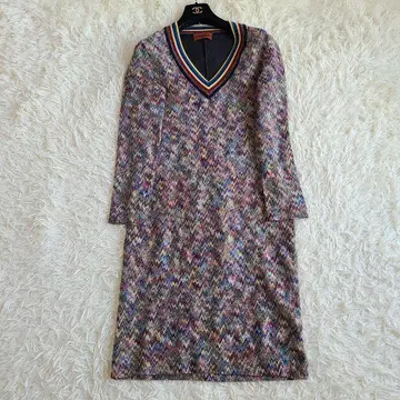 미사용급 2XL 현행 미쏘니 원피스 지그재그 오렌지택