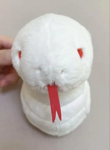 포차 뱀 계사년 십이지신 뱀 봉제 인형 화이트