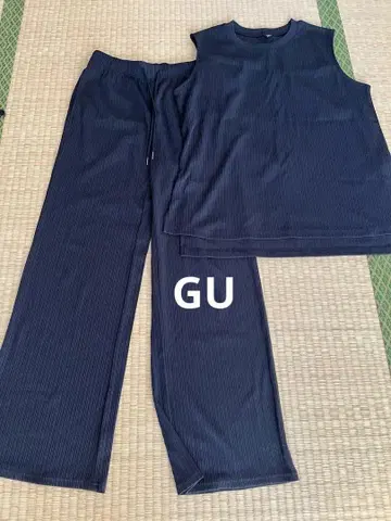 GU 리브 슬릿 튜닉 리브 풀온 팬츠