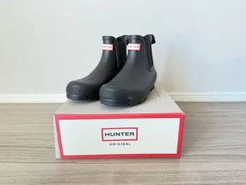 HUNTER ORIGINAL 블랙 레인 슈즈