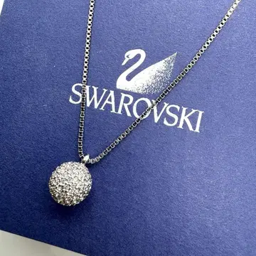 SWAROVSKI 스와로브스키 리버서블 목걸이 싱글 볼 박스 포함