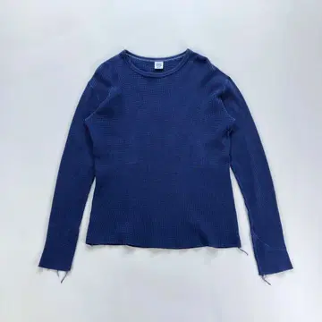 [레어] 90s- BARNS 네이비 와플 서멀 롱T