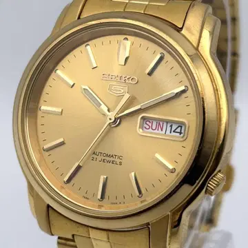 SEIKO 5 AUTOMATIC 데이데이트 자동 와인딩 손목시계 남성용