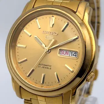 SEIKO 5 AUTOMATIC 데이데이트 자동 와인딩 손목시계 남성용