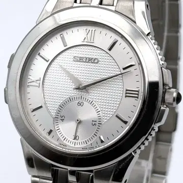 SEIKO 스몰 세컨드 쿼츠 손목시계 실버 은 남성용