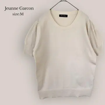 Jeunne Garcon 새상품급 반팔 스웨터 U넥 볼륨 슬리브