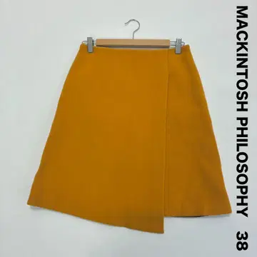 매킨토시 철학 울 비대칭 랩스커트 38