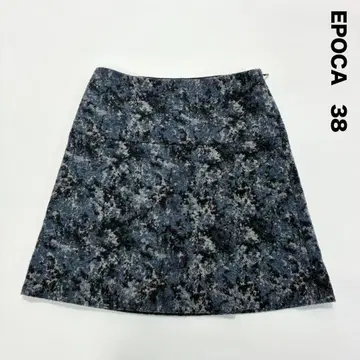 EPOCA 에포카 부드러운 털 랩 스타일 스커트 38 네이비 계열