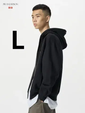 유니클로 JW ANDERSON 오버 사이즈 풀 집업 맨투맨 후드티