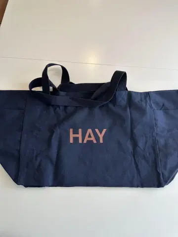 HAY 오가닉 코튼 토트백 네이비 L