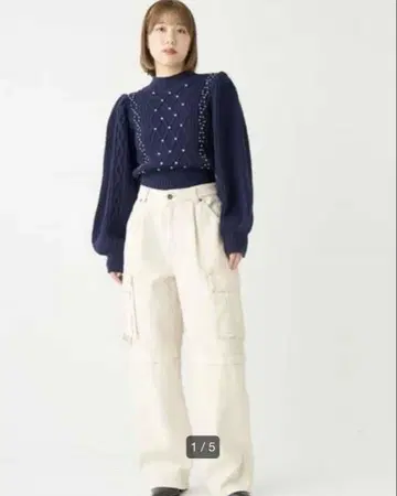 LILY BROWN 카고 데님 팬츠