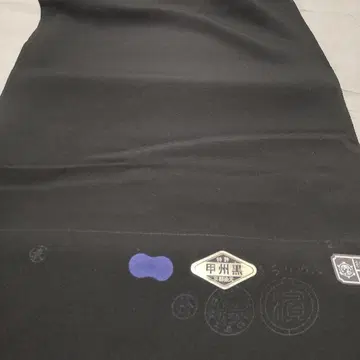 순수 실크 하마 크레이프 원단 코슈 블랙 하가츠키 키샤쿠 옷감 (553)