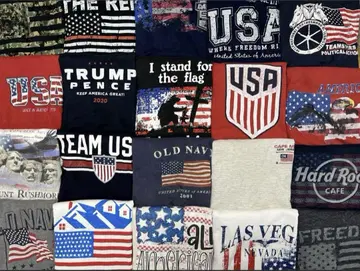 [ 묶음 판매 ] USA 구제 의류 도매 반팔 USA 티셔츠 20장 세트